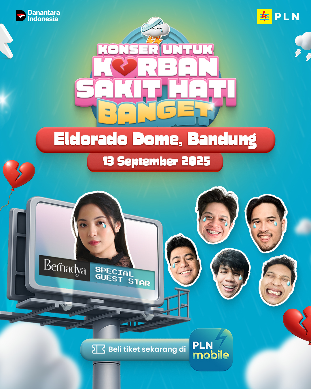 Juicy Luicy, Adrian Khalif-Bernadya Isi Konser untuk Korban Sakit Hati Banget Bandung